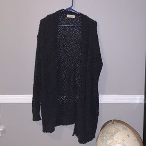 NWOT Oversized black popcorn cardigan!